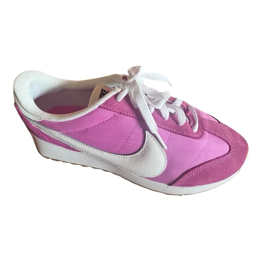 Nike Retro Playful Pink Gum Sneakers Woman's Size 9 Running Casual White Swoosh - Picture 5 of 9